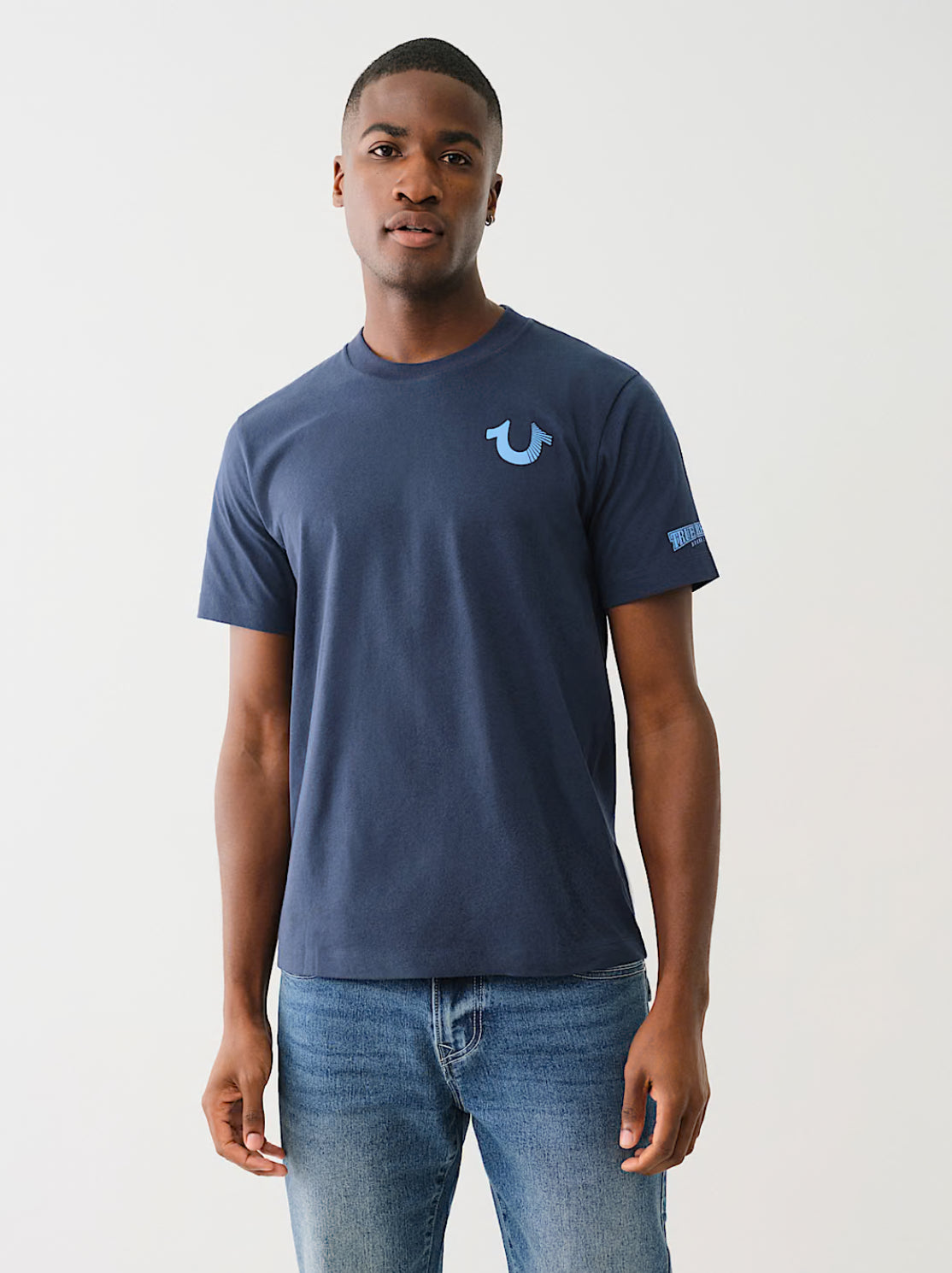 CAMISETA DE CUELLO REDONDO CON LOGOTIPO DE BUDA EN CRISTAL