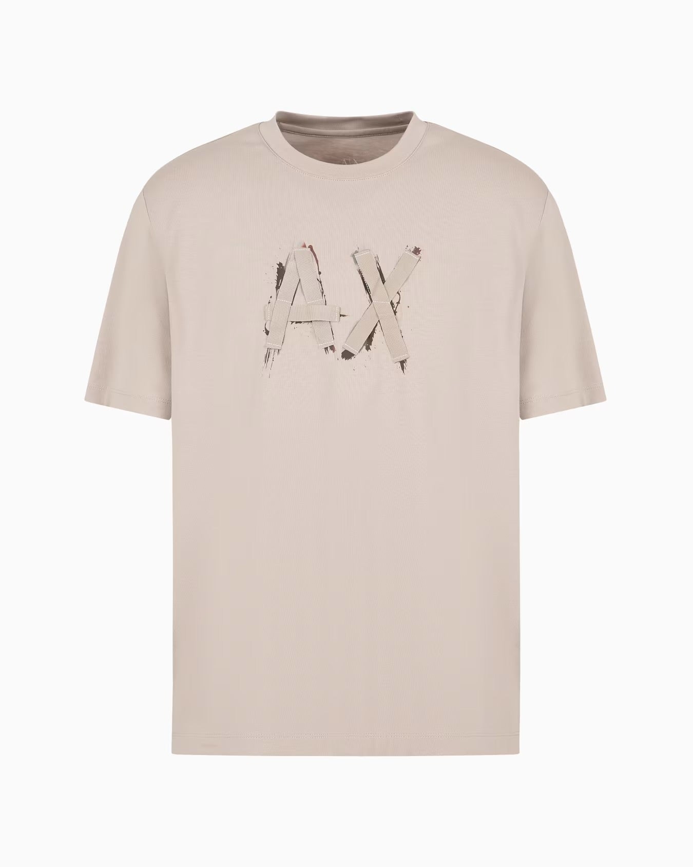 Camiseta regular fit con logo efecto pincelada en algodón asv